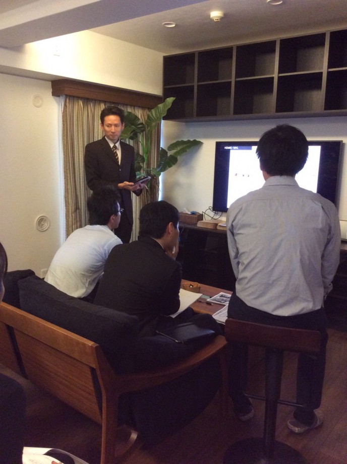 こちらのモデルルームで勉強会を行いました。 こちらのモデルルームで勉強会を行いました。