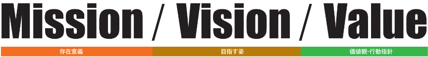 存在意義　目指す姿　価値観・行動指針