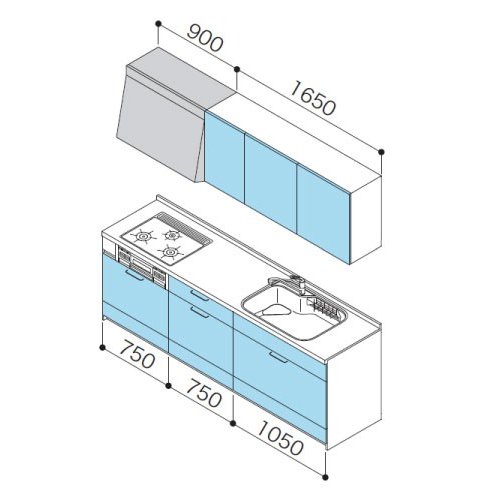 クリナップ　ステディア　I型　間口255cm