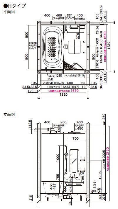 LIXIL　リデア　Hタイプ　1616　1坪タイプ