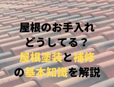 屋根のお手入れどうしてる？屋根塗装と補修の基本知識を解説