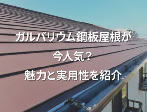 「ガルバリウム鋼板屋根が今人気？魅力と実用性を紹介」記事サムネイル