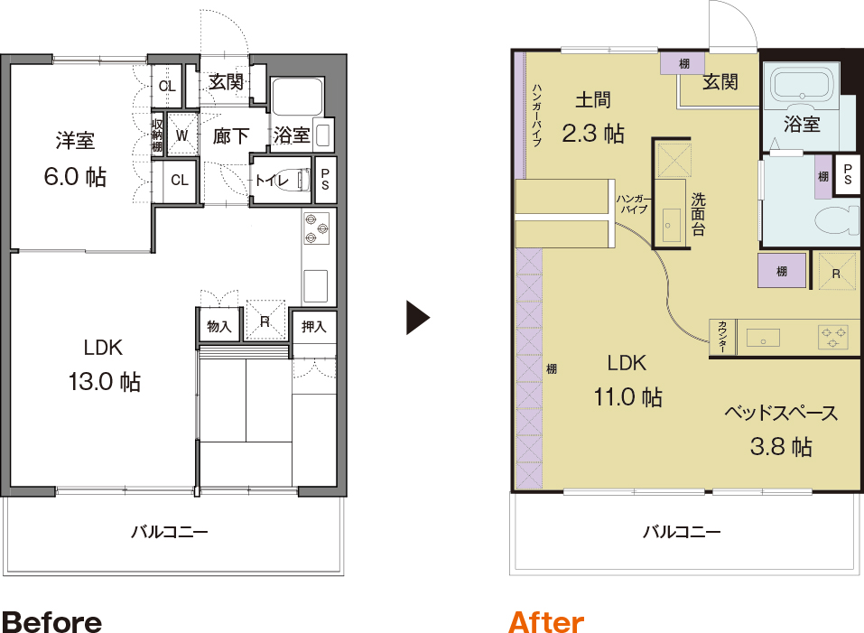 間取りBefore After